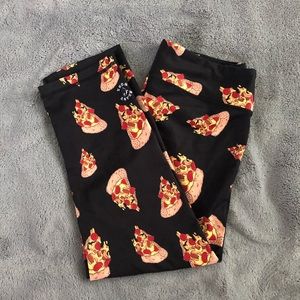 Feed Me Fight Me Beast Worx Pizza Skull Leggings
